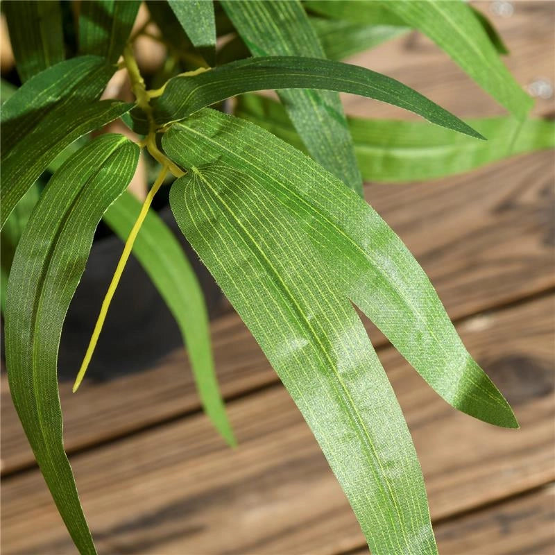 PIANTA DI BAMBU ARTIFICIALE ALTA 60 CM IN POLIESTERE E PP VERDE CON VASO IN CEMENTO Ï15X12.5 CM