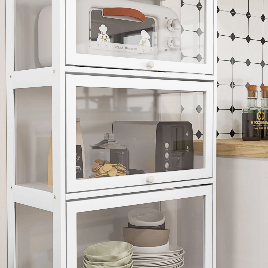 Libreria 4 Livelli con Ante ¨C zephmum ¨C 59x30x139 cm Bianco