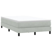 vidaXL Giroletto Molle senza Materasso Grigio Chiaro 120x210cm Velluto