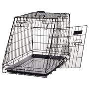 Gabbia da trasporto per cani ¨C Minimal ¨C 77x47x55 cm metallo nero