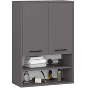Mobile bagno sospeso AKORD FIN H934 W64 Grigio Grafite 2 ante 64x94x30 cm