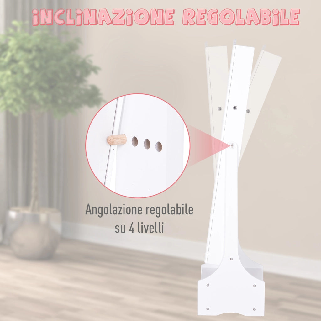 Armadio Portagioie con Specchio e Cassettiera ¨C zephmum ¨C Bianco 45x36x150 cm