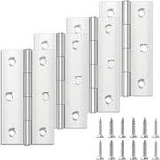Serrature in acciaio inossidabile per porte interne ed esterne 68 mm × 38 mm - Kit da 4 serrature con 24 viti