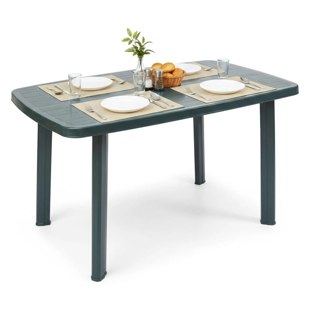 Greggs, Tavolo da Esterno 6 Posti Made in Italy, 137x85x72h cm Verde