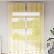 vidaXL Tende in Voile con Occhielli 2 pz Giallo