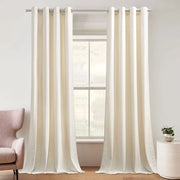 Set di tende in felpa pesante - Tende con anelli - Set da 2 - H 260 x L 132 cm - Tende opache - Tende in felpa oscuranti - Decorazione per finestre