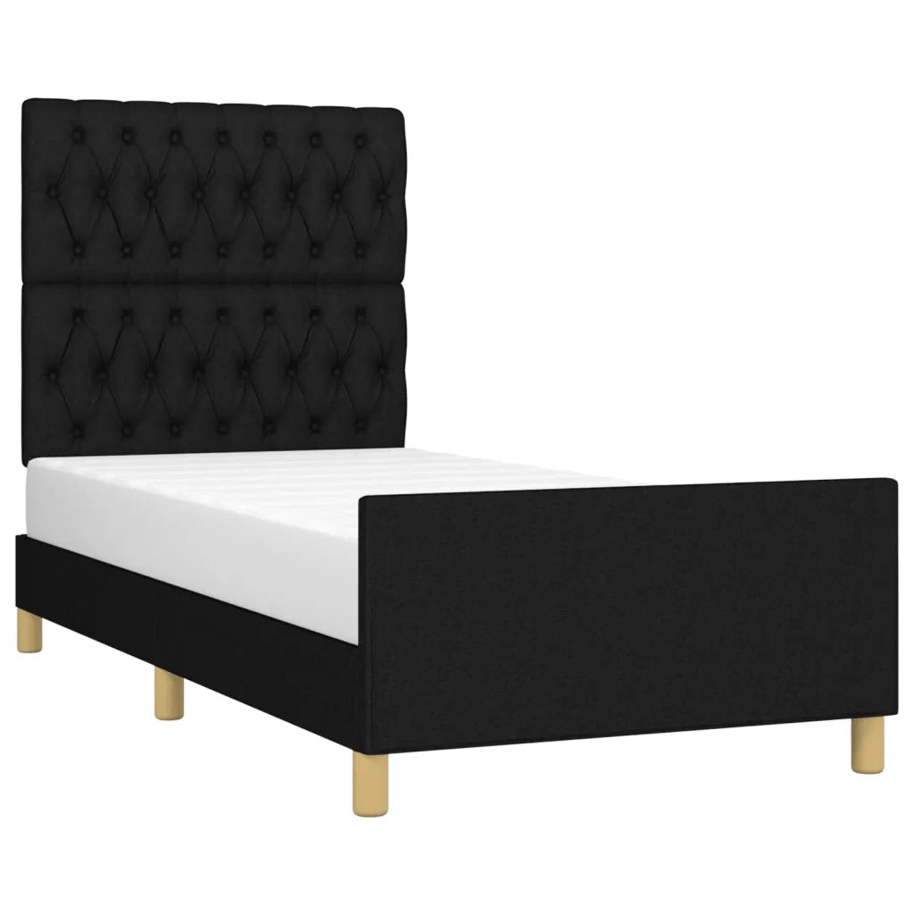 Giroletto senza Materasso Nero 90x200 cm in Tessuto 3125270