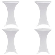 Coperture Verticali per Tavolo 4 pz Ã˜60 cm Bianco Elastico