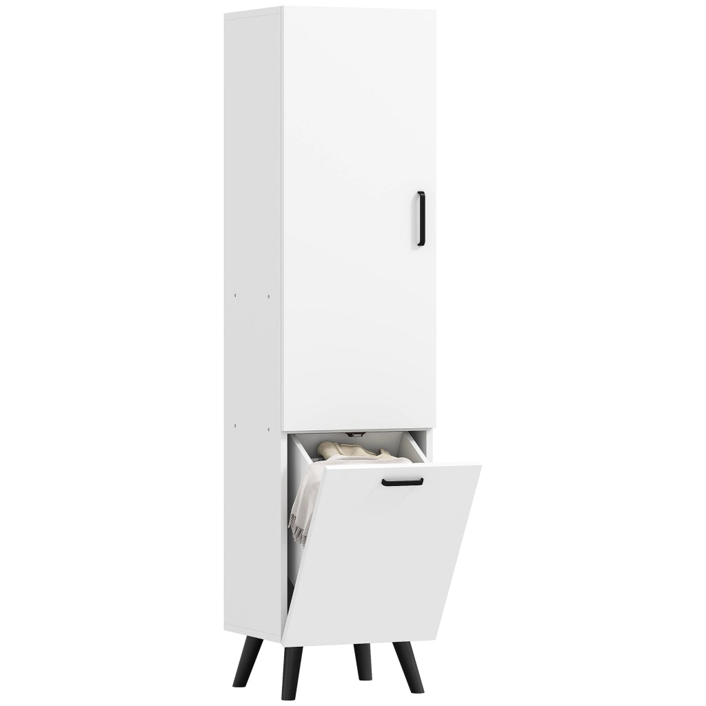 Armadietto Bagno Alto con Ante e Ripiani ¨C Zephmum ¨C 35x31,5x144 cm Bianco