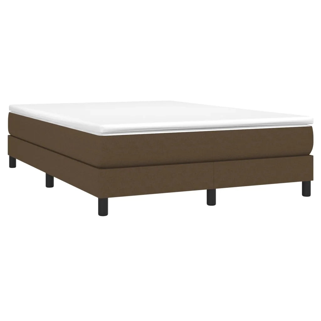 Struttura Letto a Rete a Molle Marrone Scuro 140x200 cm Tessuto 3120519