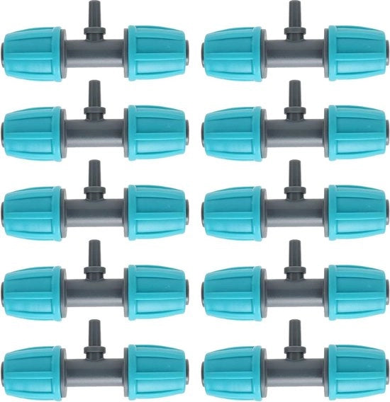 Adattatore 3-via 10-pieggiabile da M16 a 4/7 - Connettori T - Connettori per tubi - Fittanti per irrigazione - Irrigazione a goccia - Arredamento per giardino.