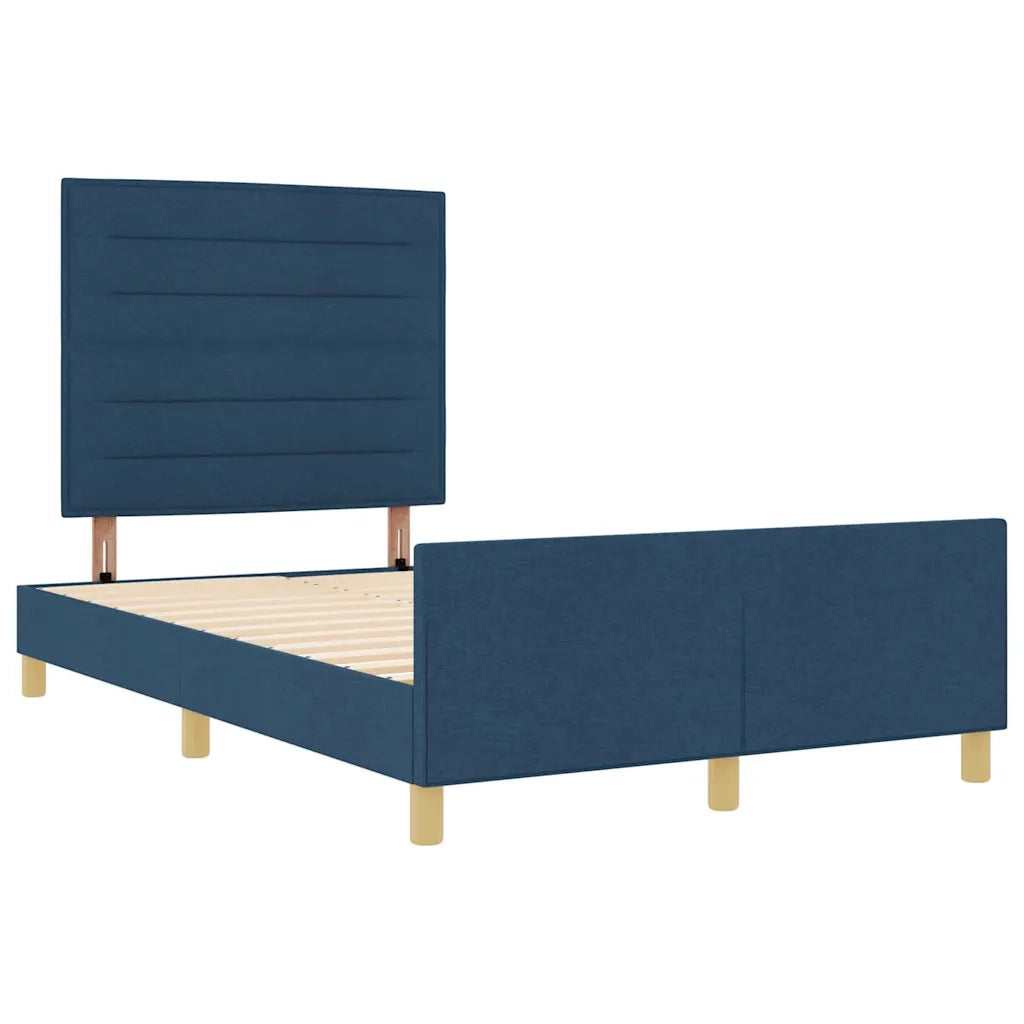 Struttura del letto con testiera Blu 140 x 200 cm Tessuto 3344661