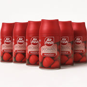 AIR FRESH Deomatic Set 6 x 250 ml Ricarica Spray Profumatore per Ambiente Fragola