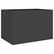 Fioriera rialzata per piante fiori terrazza giardino 62 x 40 x 39 cm acciaio nero 02_0037754