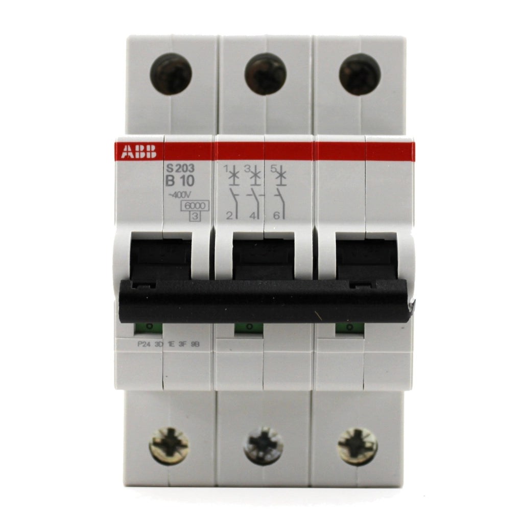 Interruttore magnetotermico 3P 3 moduli 10A Abb