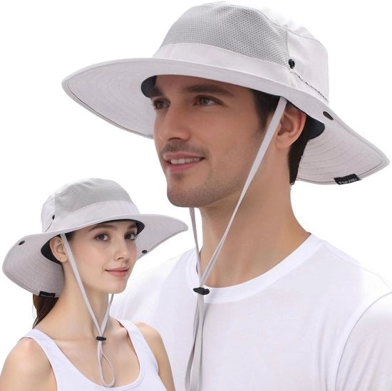 Cappello da sole pieghevole con raffreddamento, bordo ampio e coda pony - Ideale per pescare e camminare