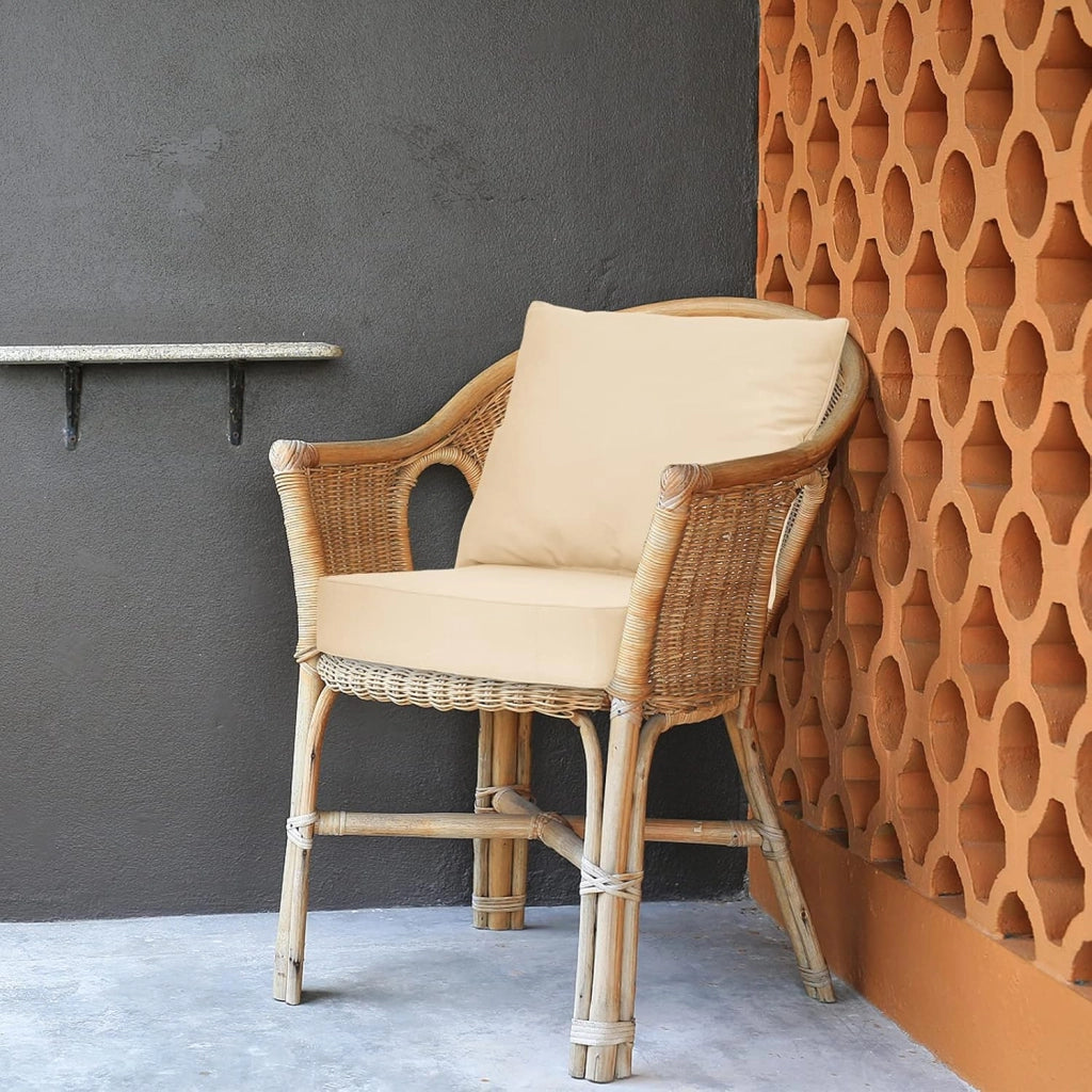 Cuscino per Divano da Giardino, Cuscino per Sedia Rattan per Esterno, Set di 2 Cuscino per Mobili da Giardino (Beige)