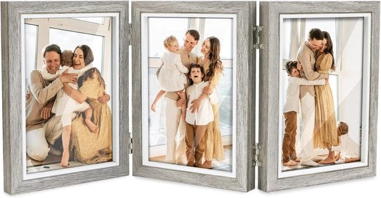 Fotoframmenti a tre rami - Grigio - 13x18 cm - 3 pezzi