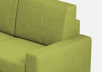 Divano Angolare 5 Posti 226x226x85 cm Sakar in Tessuto Verde