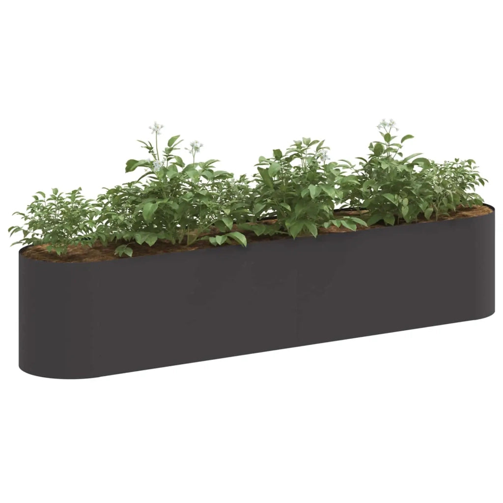 Letto rialzato da giardino Nero 200 x 40 x 40 cm 8011691