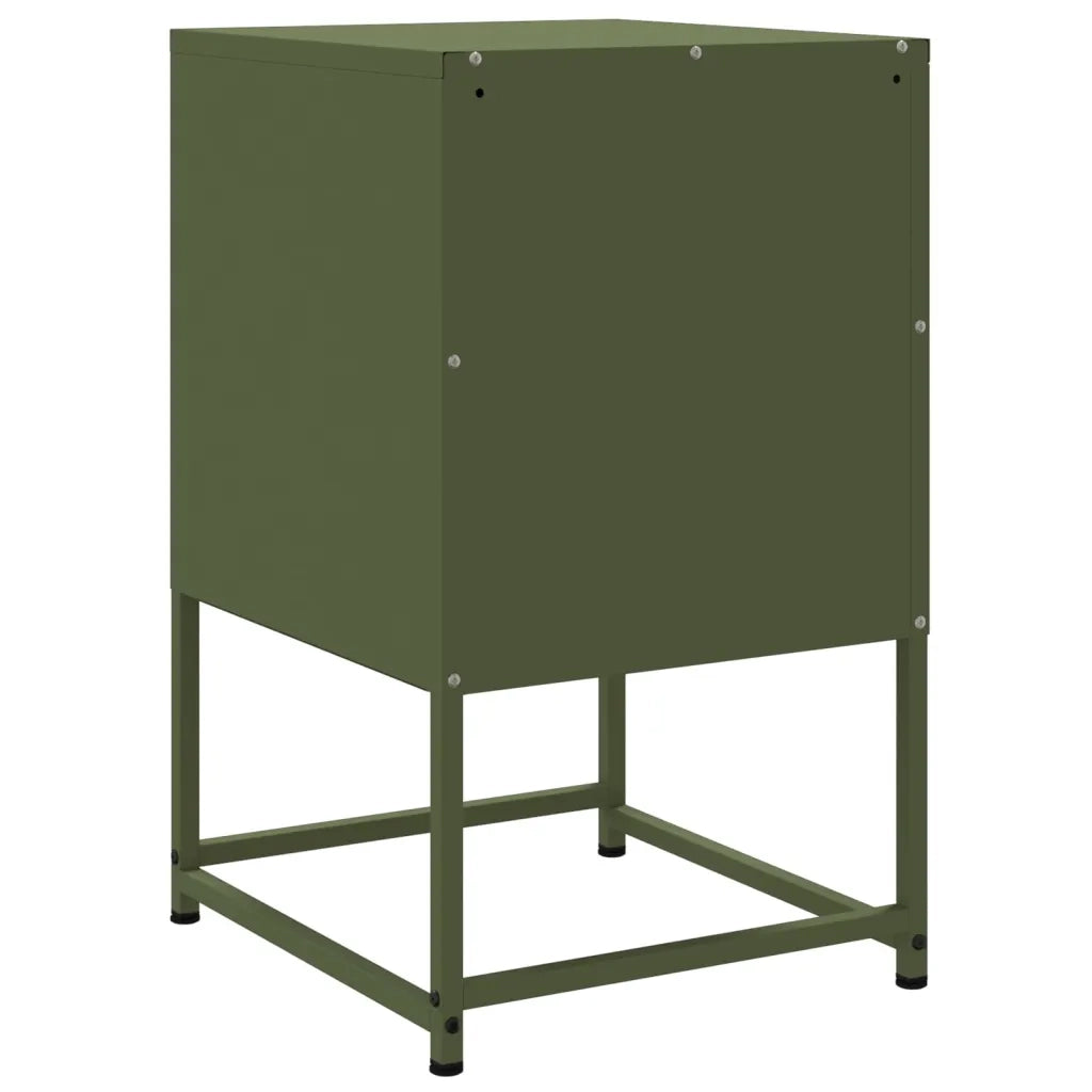 Comodino Verde Oliva 36x39x60,5 cm in Acciaio 846466