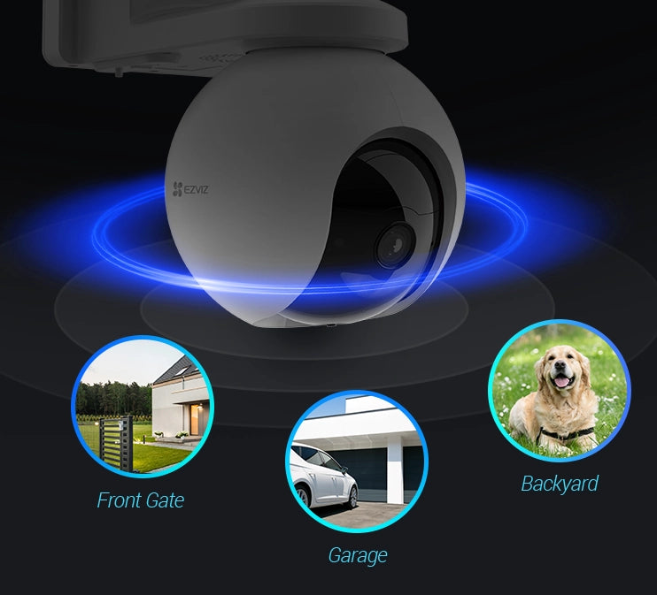 Telecamera 4G LTE da esterno con Batteria Ricaricabili 2K senza fili pannello solare incluso