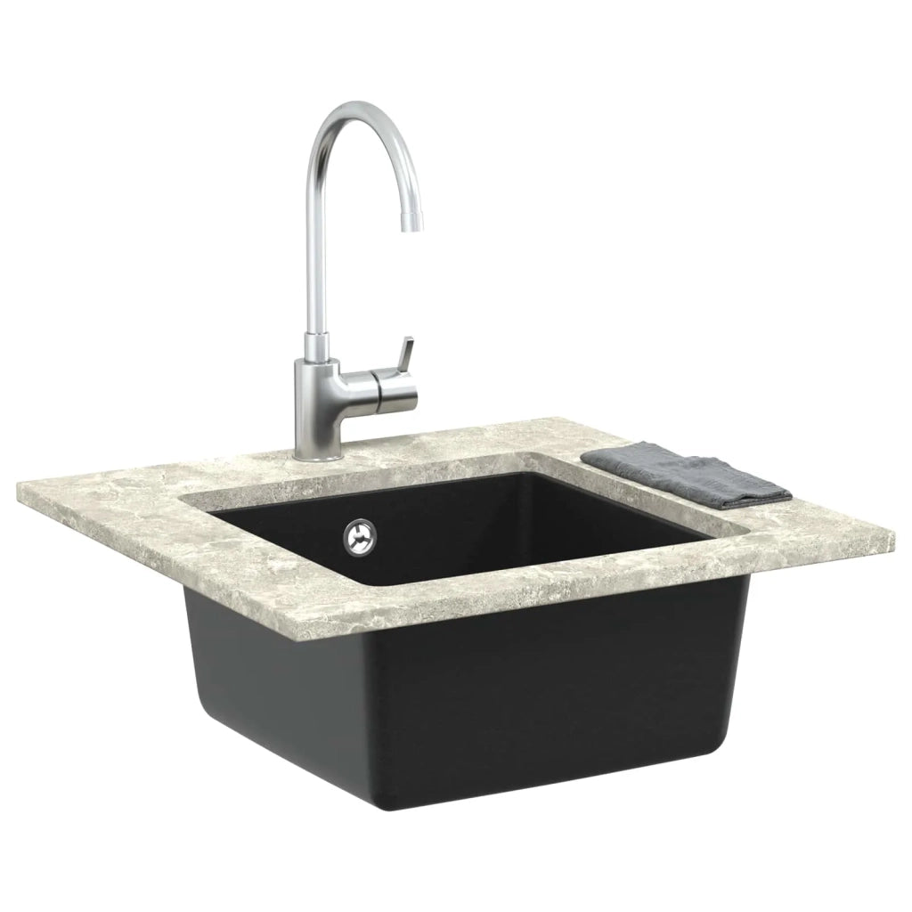 Lavello Nero 430 x 460 mm 80% Quarzo e 20% Resina CFW5734068