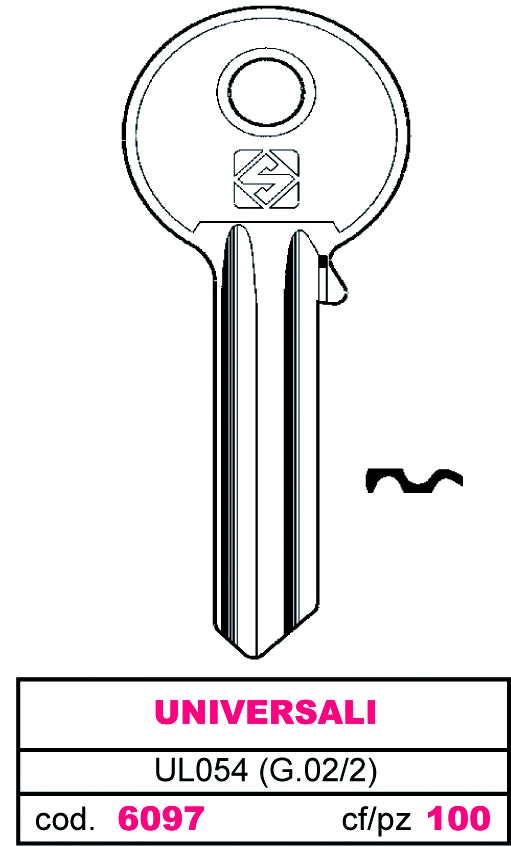 Silca CHIAVE ASC UL054 (G.VAC 2) UNIVERSALE 100.00 pz