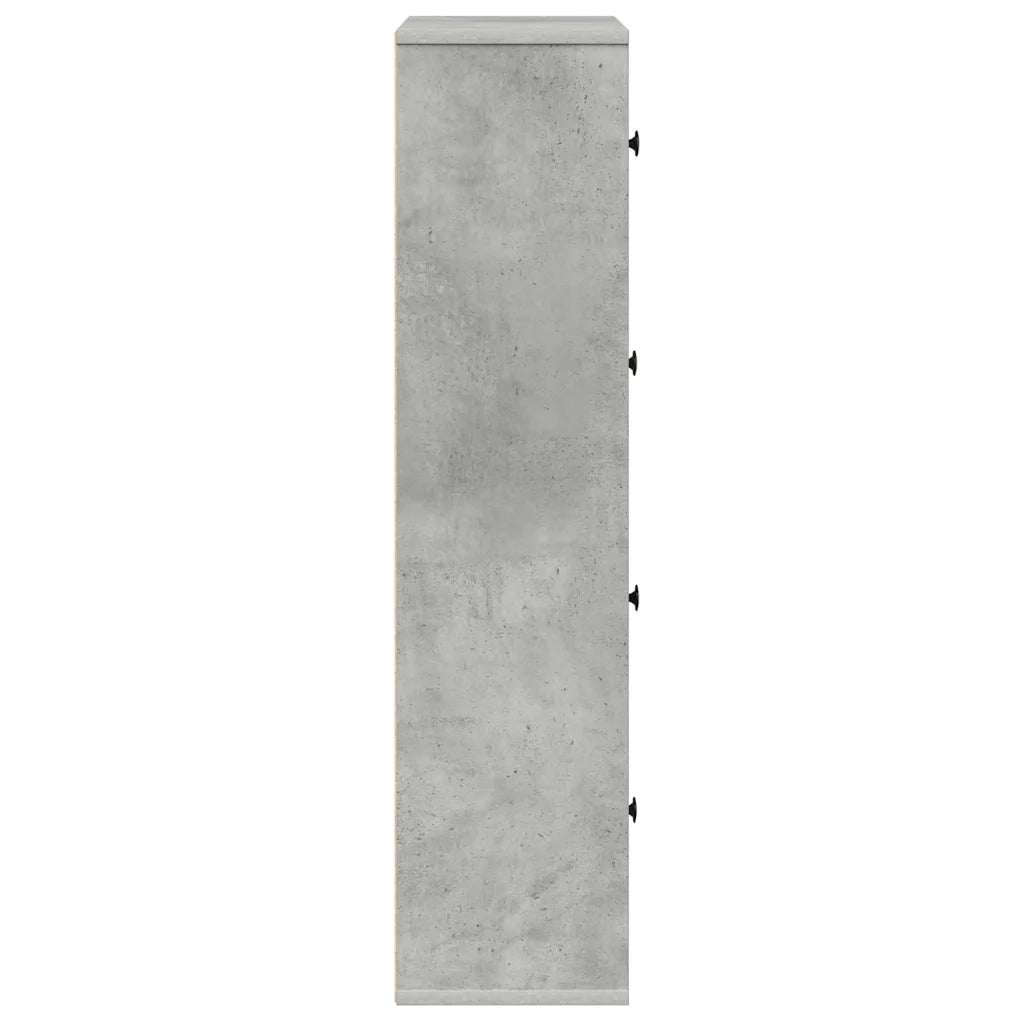 Libreria Grigio Cemento 60x24x101,5 cm in Legno Multistrato 860394