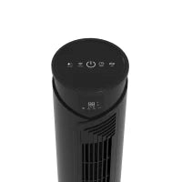 Ventilatore a Torre 45W a 4 Modalità e 3 Velocità con Timer da 12h, in ABS, Ø31.5x93 cm, Nero