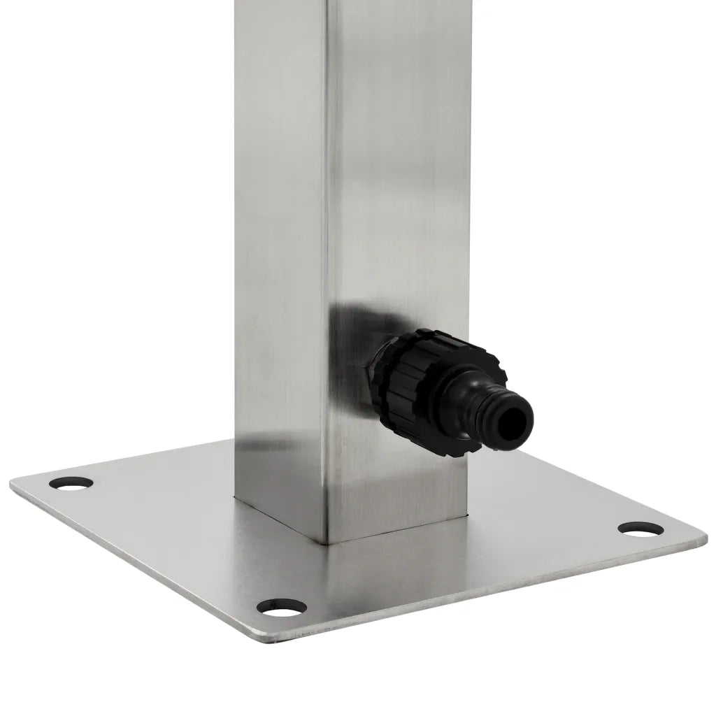 Fontanella a Colonna in Acciaio Inossidabile Quadrata 65 cm 45454