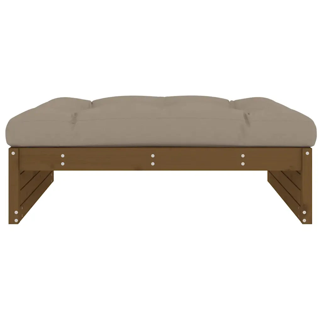 Poggiapiedi Giardino Marrone Ambra 120x80cm Legno Massello Pino 825768