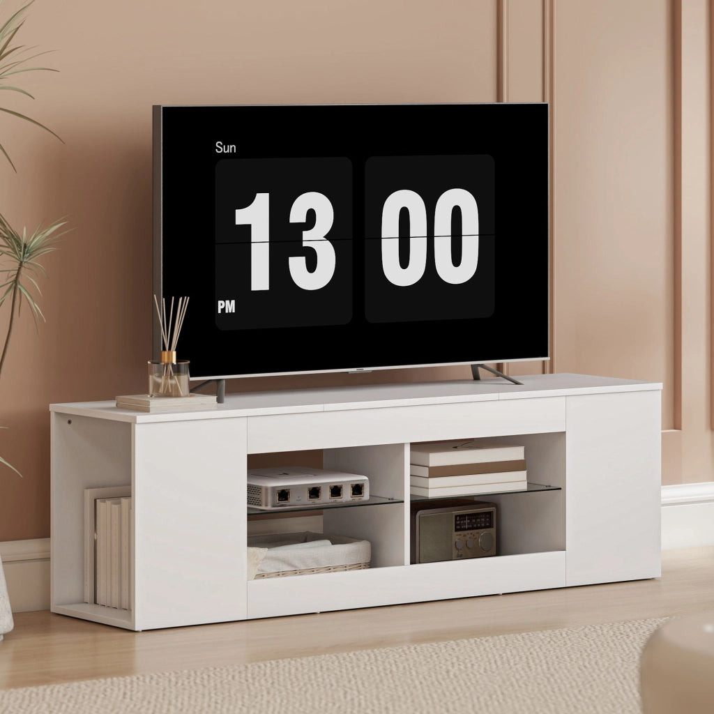 Mobile TV ¨C zephmum ¨C Bianco, Multistrato, 140 cm