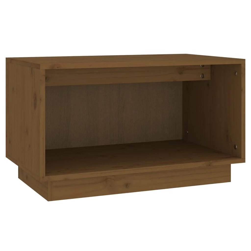 Mobile TV multimediale mensola TV credenza TV sala da pranzo soggiorno camera da letto color miele 60 x 35 x 35 cm legno di pino massiccio marrone 02_0027711