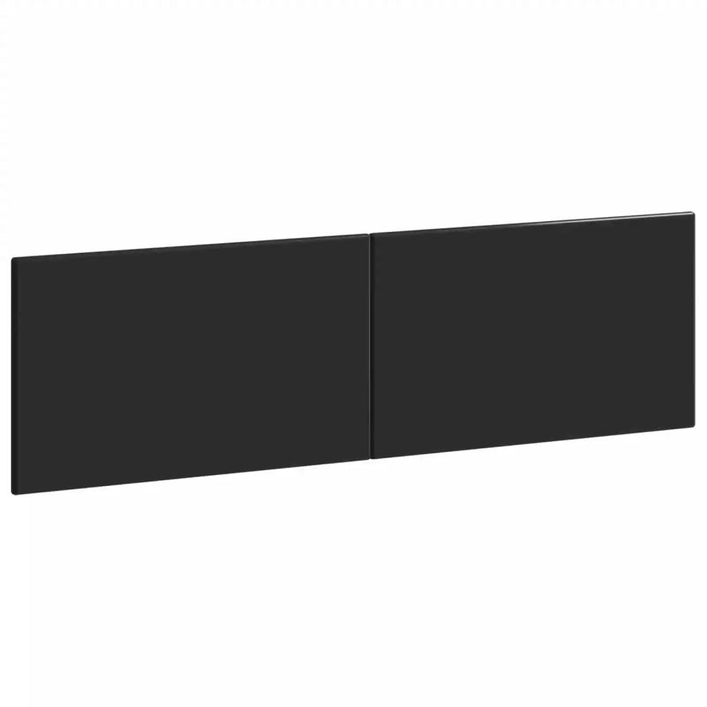 Testiera da Muro BREDA Nero Legno ingegnerizzato 897596