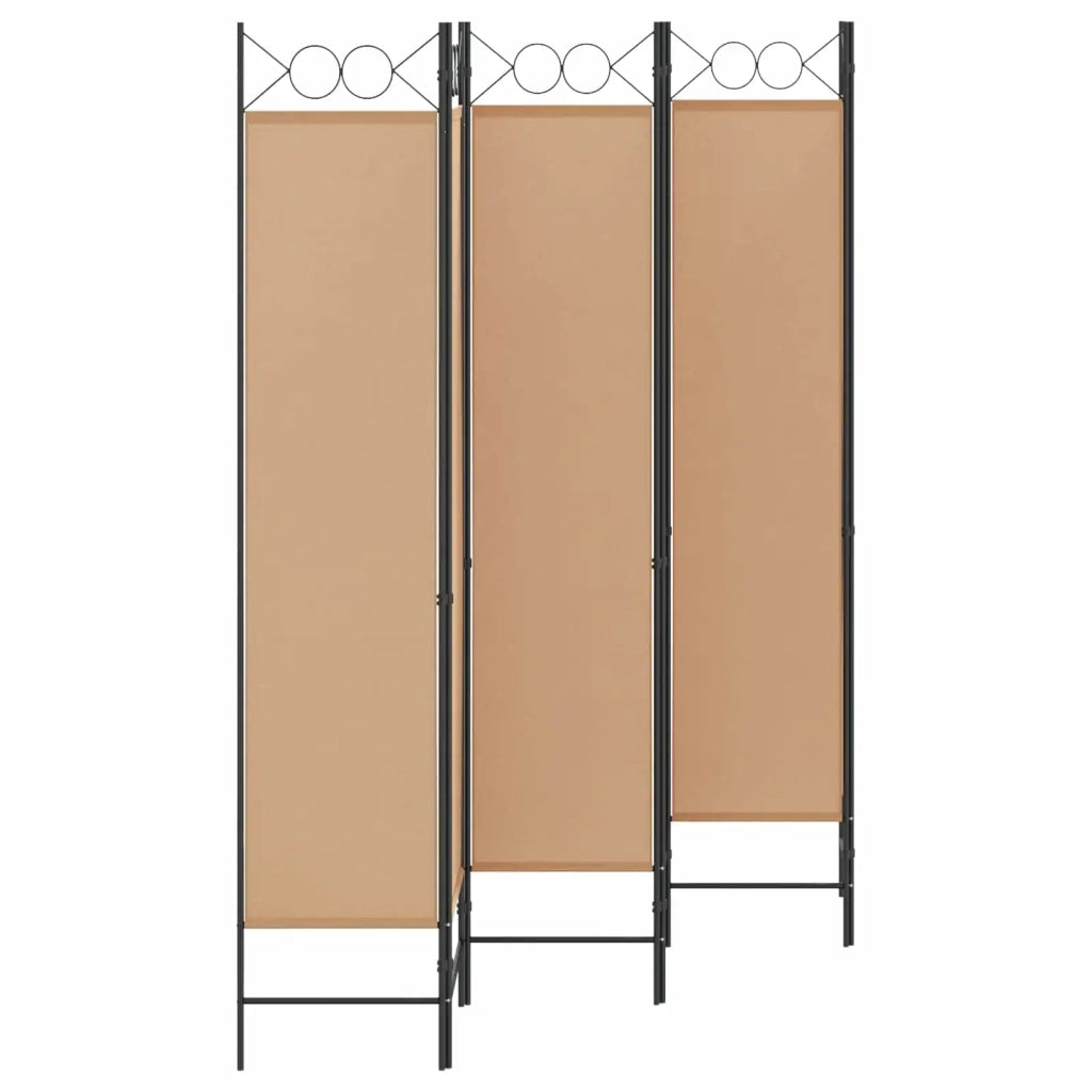 Divisore per Stanza a 6 Pannelli Beige 240 x 200 cm Tessuto