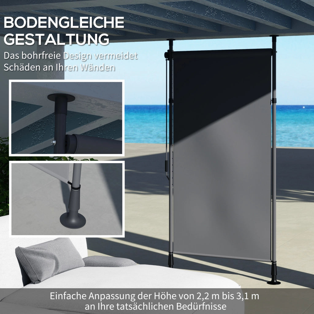 Tenda da sole ¨C zephmum ¨C 150x220-310 cm, alluminio, grigio scuro