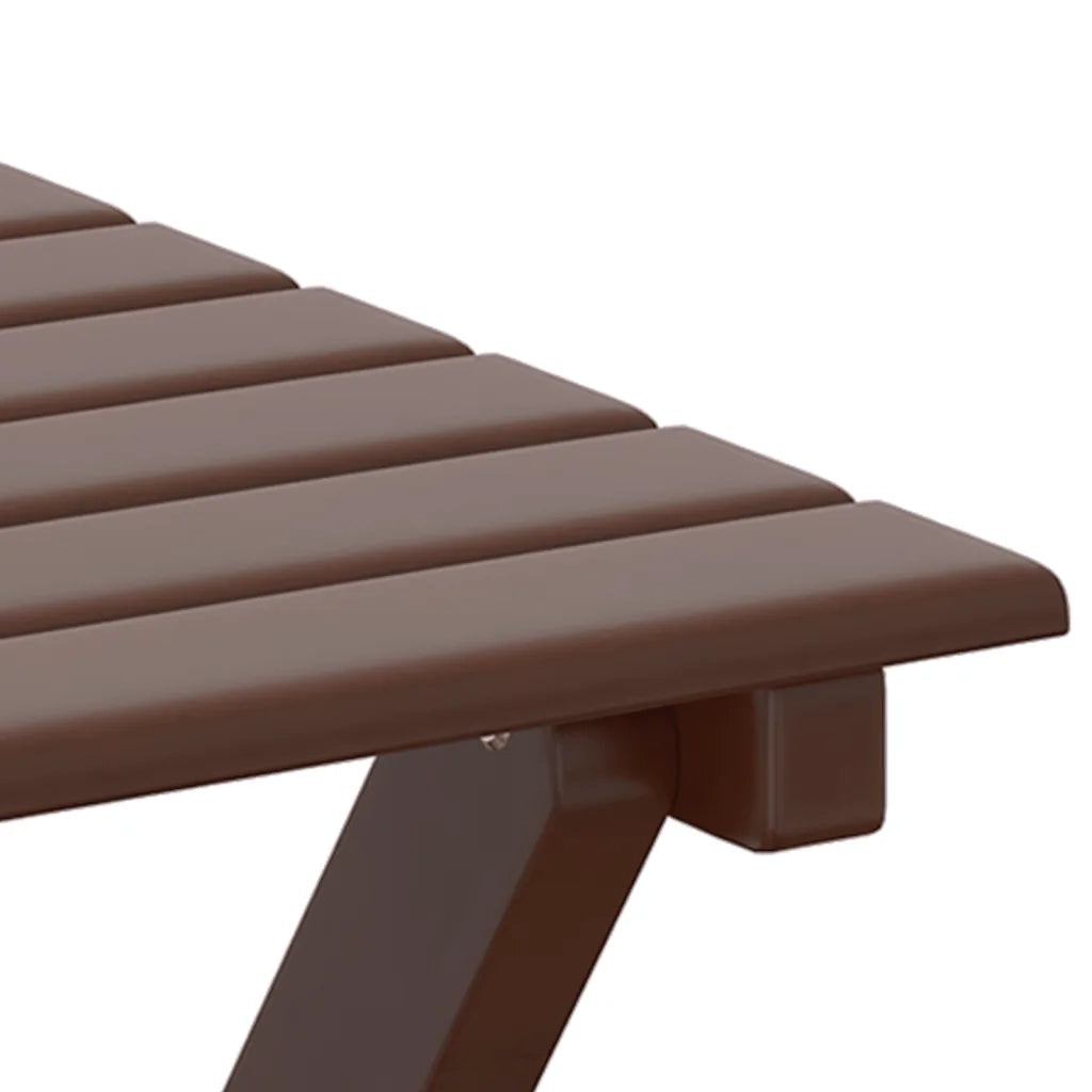 Sedia a Dondolo con Tavolino Pieghevole Marrone Massello Pioppo CFW8359849