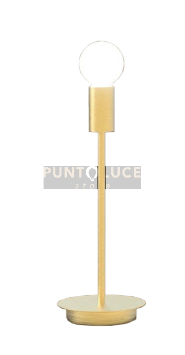 ANNA-L Lampada da tavolo 1 luce ottone spazzolato attacco E27