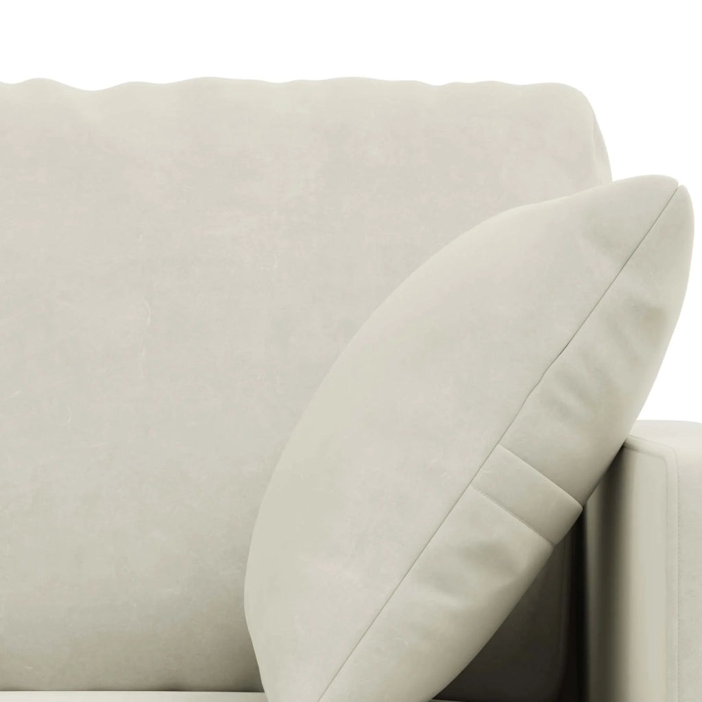 Set di divani 2 pcs Crema 158 x 78 x 80 cm Velluto 3407558