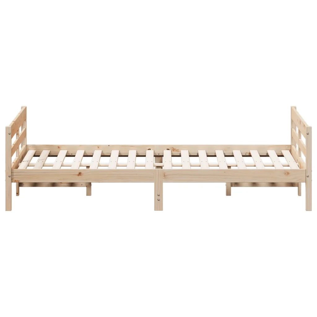 Letto senza Materasso-Struttura Letto 140x200 cm in Legno Massello di Pino 854698