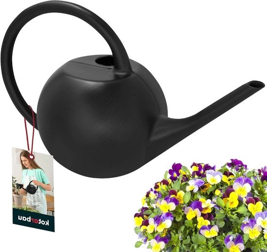 Giocattolo per innaffiare 12 L nero con lunga bocchetta per bambini - innaffiatore in plastica per esterno, balcone e giardino