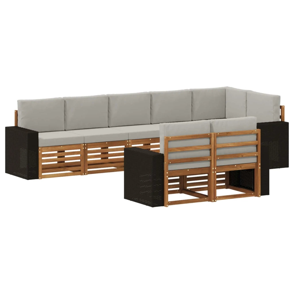 Set di divani da esterno 8 pz Poliestere 3384512