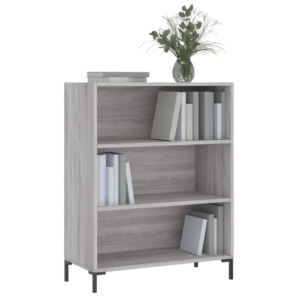 Libreria Grigio Sonoma 69,5x32,5x90 cm in Legno Multistratocod mxl 104673