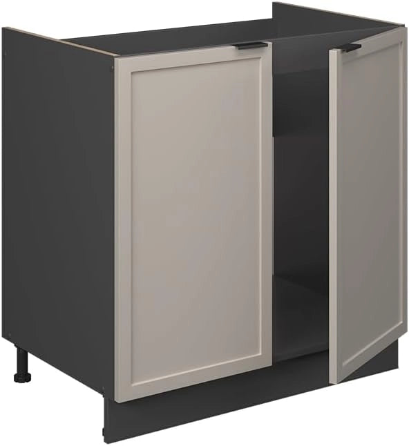 Mobile lavello cucina Fame-Line, GrigioBeige, 80 cm, PL Rovere