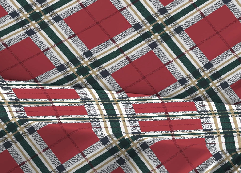 Telo Arredo Copritutto Copridivano In 100% Cotone Fantasia Tartan - Singolo - Tartan