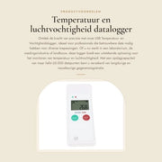 Registrazione dati temperatura e umidità - Archiviazione dati - Alta precisione - Termometro per frigorifero - Rapporto PDF e CSV - Adatto per uso domestico