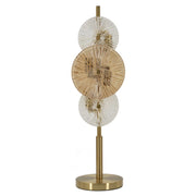 Lampada da Tavolo VKH919, Marrone, Vetro, 20x18x66 cm