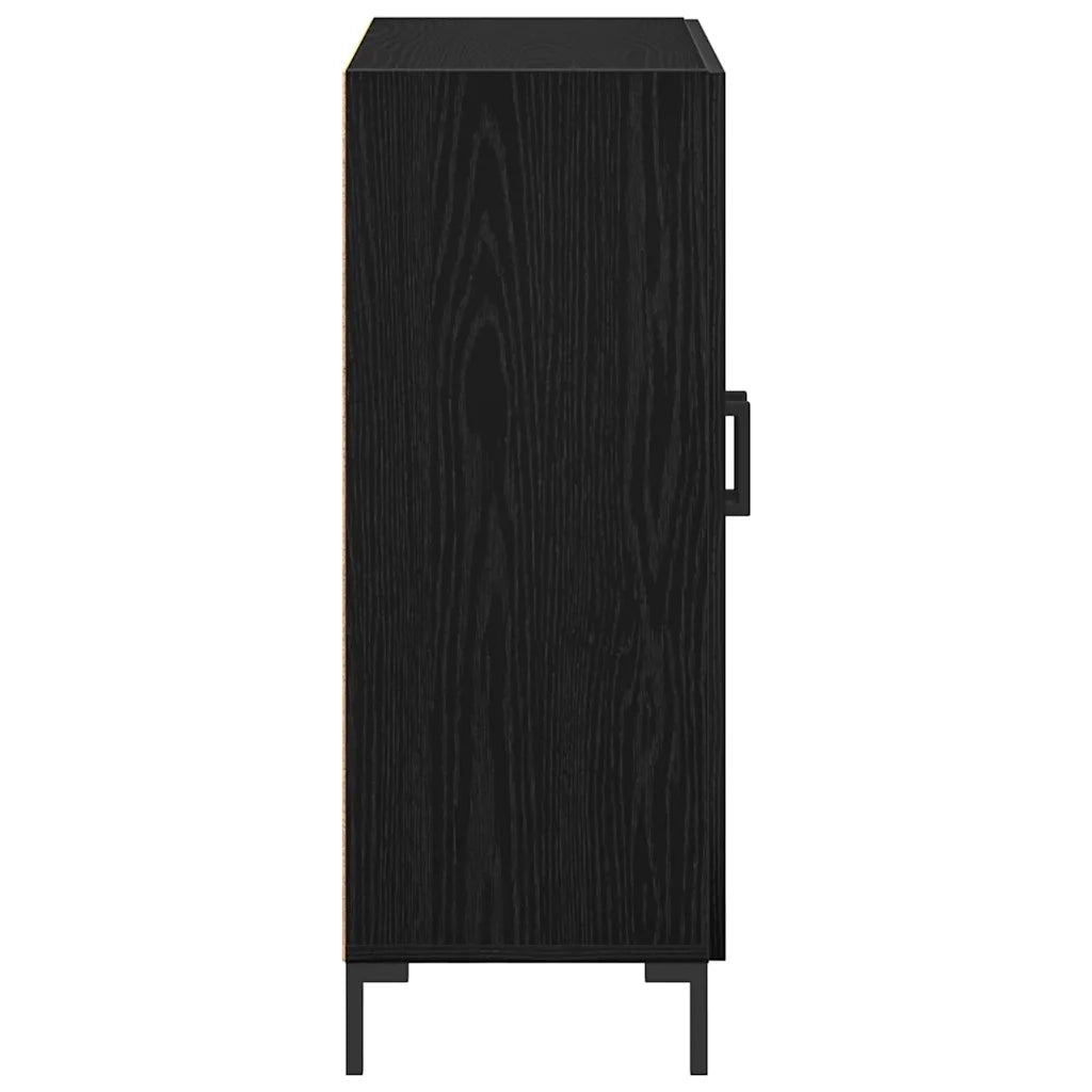 Credenza Rovere Nero 69,5 x 34 x 90 cm Legno multistrato 862874