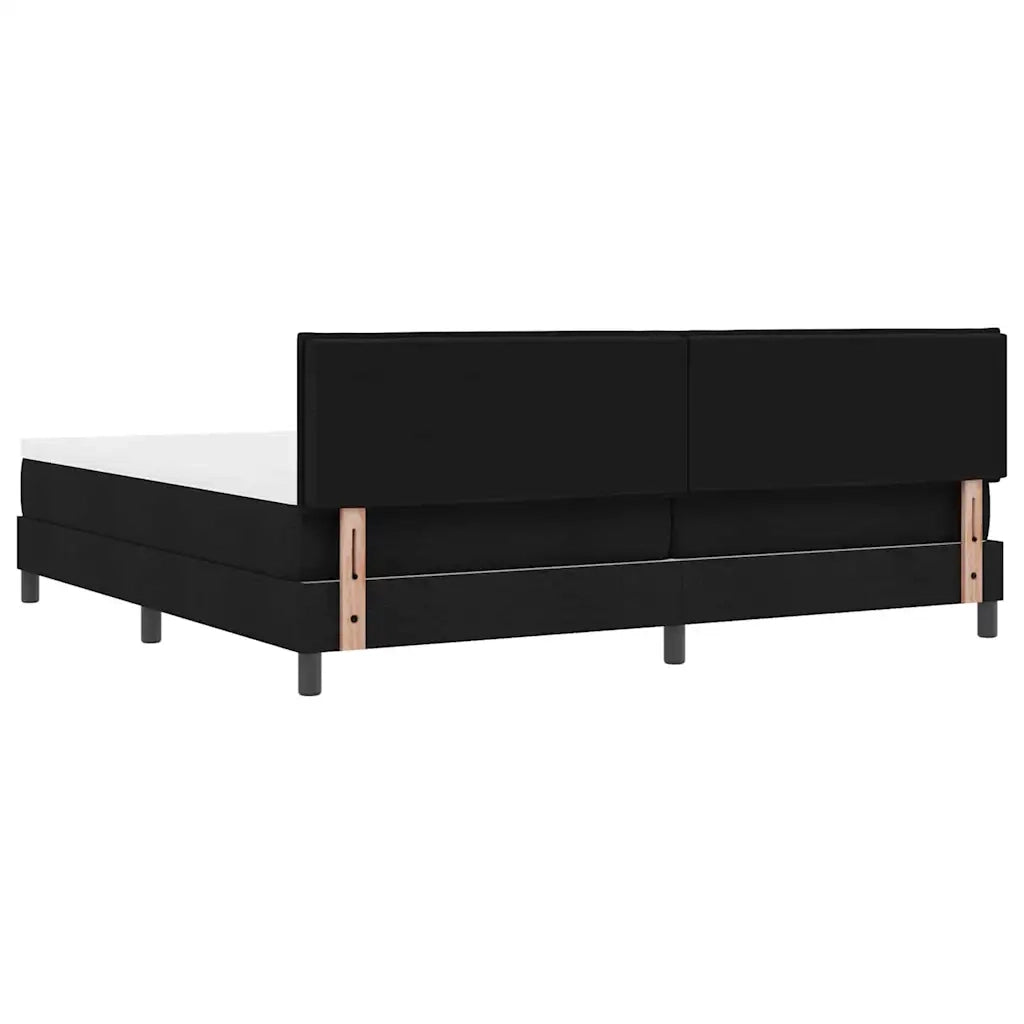 Letto a molle con testiera Nero 200 x 200 cm Tessuto 3338715